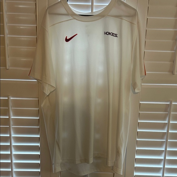 Nike Men's White Virginia Tech Hokies Short Sleeve Tee Dri-Fit Tee - Picture 1 of 1